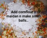 A picture of step 1 of Veg Manchurian.