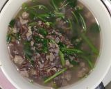 Hình bước làm 4 của món Cháo gạo lứt thịt heo bằm