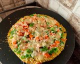 A picture of step 5 of Noodles pizza.
