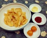 Hình bước làm 1 của món Snack khoai tây sốt trứng muối