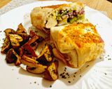 A picture of step 5 of Creamy Mushroom Burrito (Vegetarian).