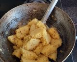A picture of step 5 of Instant Khaman dhokla.