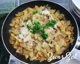 A picture of step 3 of Chayote or Chow Chow Fry.