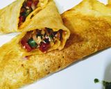 A picture of step 7 of Veggie stuffed moong cheela.