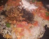 A picture of step 2 of Tawa aloo chat.