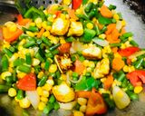 A picture of step 3 of Saute mix vegetable salad.