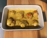 Une image de l'étape 8 de Noix de saint Jacques à la crème de curry et échalotes.