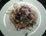 A picture of step 7 of Creamy pasta with eggplant.