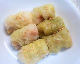 A picture of step 6 of Ssambap: Rice Stuffed Cabbage Wraps.