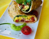 Pas rețetă Burrito cu șuncă pentru micul dejun 5 fotografie