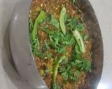 A picture of step 8 of Cooked Eggplant bharta with peas.