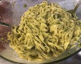 Une image de l'étape 5 de Tagliatelles au pesto de céleri & pistaches au jambon cru.