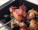 A picture of step 7 of Basil-Scented Aglio e Olio with Octopus and Olives.