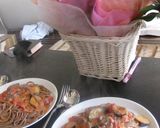 A picture of step 15 of Recommended for Beginners! Tomato Cream Pasta.