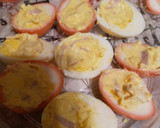 A picture of step 3 of Deviled Eggs on Easter.