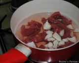 A picture of step 1 of Persian zucchini stew.
