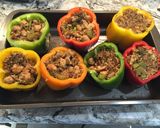 A picture of step 6 of Cheesy Chicken Stuffed Peppers.