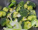 A picture of step 1 of Gourmet Supermarket-inspired Shrimp, Broccoli, and Egg Salad.