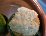 Foto del paso 9 de la receta Calabacín relleno de crema de mejillones y gambas