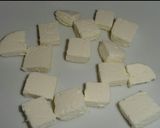A picture of step 6 of Palak Paneer (cottage cheese cubes in spinach).