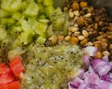 A picture of step 2 of Salad with kiwi dressings.
