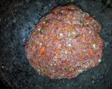 A picture of step 3 of Kandell's Best meatball mix.