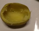A picture of step 1 of Fluffy's jacket potato.