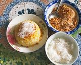 Hình bước làm 2 của món Xôi đậu xanh nước cốt dừa