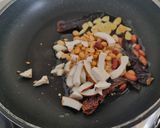 A picture of step 1 of Paneer cashew capsicum in curd based gravy.