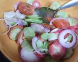 A picture of step 3 of Kachumbali Salad.