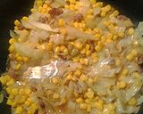 A picture of step 1 of Sausage corn and cabbage.