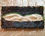 A picture of step 3 of Creamy Cheese and Avocado Yukari Rolls.