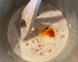 Une image de l'étape 3 de Truite, embeurrée de chou, riz et sauce safranée au vin blanc.