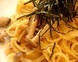 A picture of step 8 of Delicious Tarako and Mushroom Spaghetti.