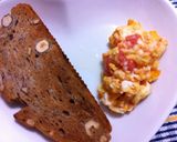 A picture of step 6 of Microwaved Scrambled Eggs with Tomato.