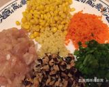 A picture of step 5 of Chicken, Mushroom, and Corn Congee.