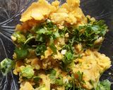 A picture of step 2 of Sattu stuff paratha.