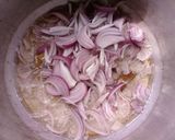 A picture of step 1 of Palak Qeema.