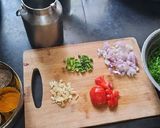 A picture of step 1 of Shepu(dill) green leafy vegetables sabji by.