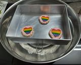 A picture of step 14 of Rainbow heart cookies (eggless and no oven).