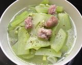 Hình bước làm 2 của món Canh su su nấu thịt viên