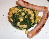 Foto del paso 4 de la receta Espinacas con garbanzos y salchichas