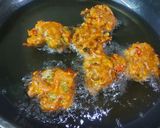 A picture of step 2 of Jawla(Tiny Shrimp) and Mixed Vegetables Fritters.