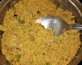 A picture of step 4 of Sattu kachori /chole.