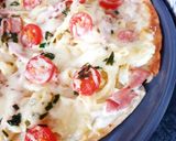 Une image de l'étape 5 de Pizza 🍕 wrap tagliatelles bacon 🥓 mozzarella gruyère râpé.