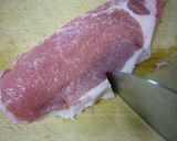 A picture of step 1 of Non-Deep Fried and Easy Tonkatsu Pork Cutlets.