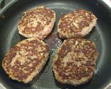 A picture of step 4 of Japanese Hamburger Steak with Mushroom Sauce.