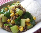 A picture of step 9 of Green Pepper and Corn Curry Stir-Fry.