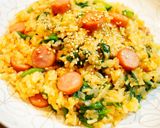 A picture of step 4 of Mixed Rice with Spiced Spinach.