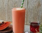 Foto langkah ke 4 dari resep Jus Pepaya Mawar creamy segar.
